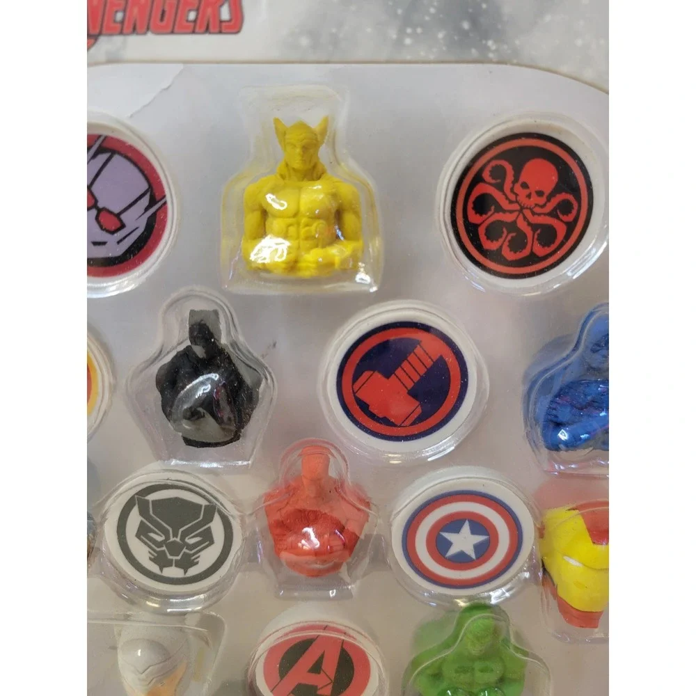 Marvel Avengers Fun Eraser Set 20 Count Captain America Iron Man Hulk 3D Erasers